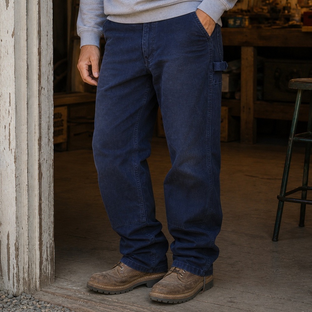 Vintage Carhartt B11 MDT Y2K Dungaree Fit Carpenter‎ Pants Navy Men's 38x32